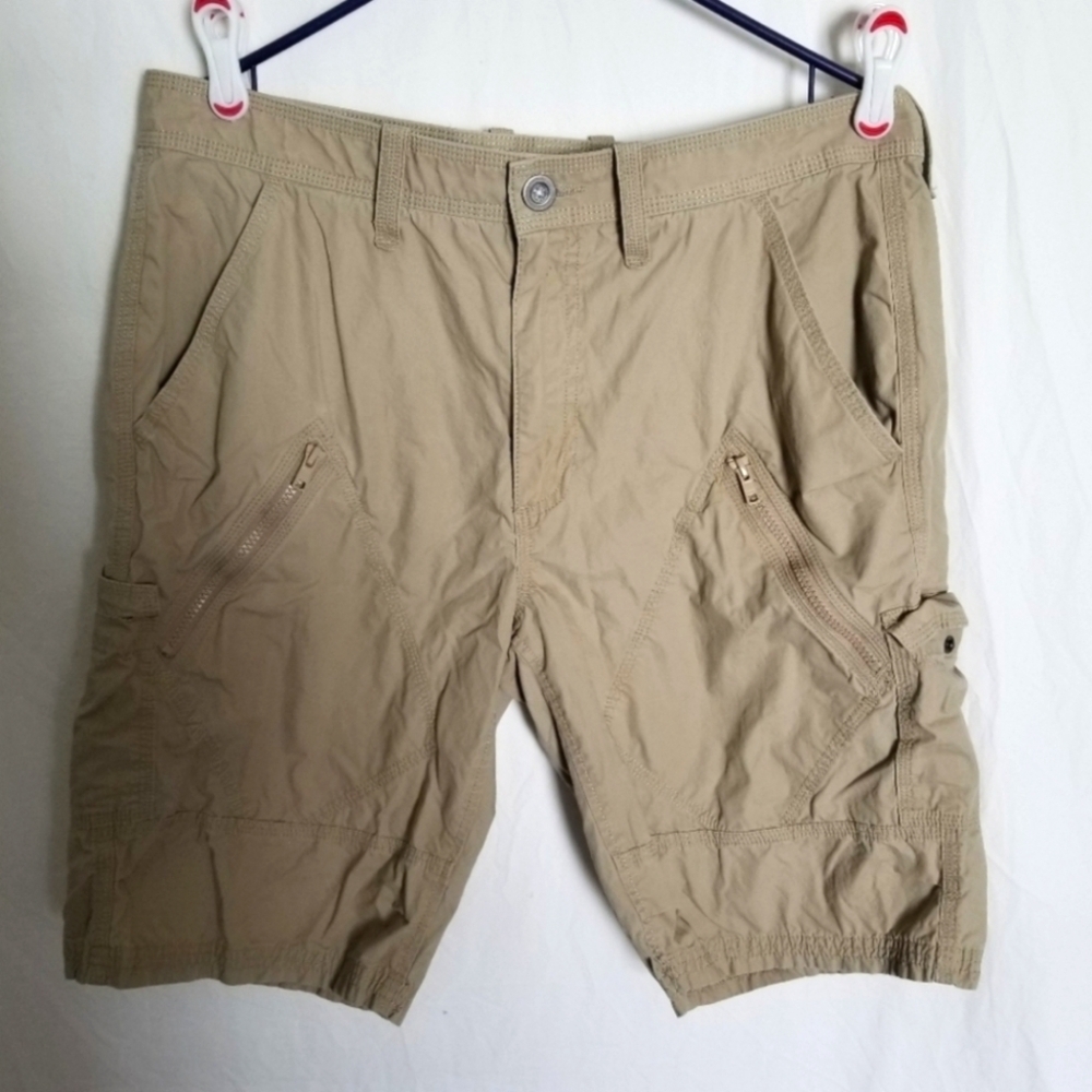Mens Denver Hayes Cargo Shorts 100% Cotton Size 34
